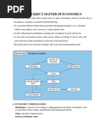 Subject Matter of Economics