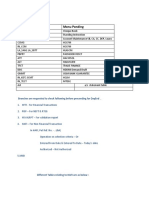 Table Code Menu Pending: Different Tables Relating To HAFI Are As Below