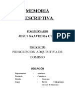 Memoria Desc Visacion Prescripción Adquisitiva