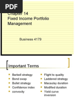 14 Fixed Income Portfolio Management