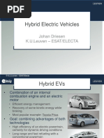 Hybrid Electric Vehicles: Johan Driesen K.U.Leuven - ESAT/ELECTA