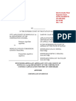 City and County of Honolulu Application For Writ of Certiorari