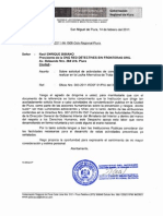 Oficio de Gobierno de Piura Al Detective Privado Raúl Enrique Bibiano, Presidente de La Red Detectives Sin Fronteras Org.