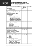 Criminal Law 2 Syllabus