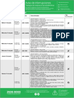 Descargue Interrupciones Programadas Del 12 Al 19 de Junio