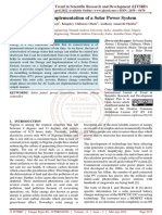 Design and Implementation of A Solar Power System