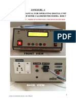 Rajdhani Scientific Co Bomb Calorimeter Model RSB-5 Instruction Manual