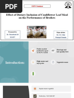 Effect of Dietary Inclusion of Cauliflower Leaf Meal On The Performance of Broilers