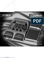 Digitech RP200 Modeling Guitar Processor Users Guide EN