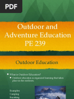 Outdoor and Adventure Education PE 239