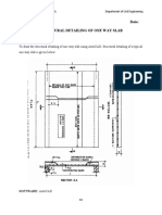 Experiment No: 4 (A) Date: Structural Detailing of One Way Slab