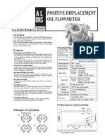 Positive Displacement Oil Flowmeter: Small Size and Light Weight