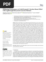 Materials: Stiffening Performance of Cold-Formed C-Section Beam Filled With Lightweight-Recycled Concrete Mixture