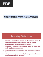 Cost-Volume-Profit (CVP) Analysis