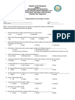 Third Quarter Test in Grade 9 Science