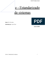 Informe - Estandarizado de Sistemas