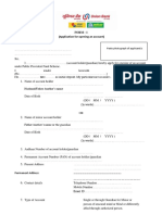 FORM 1 PPF Account Opening