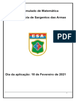 02º Simulado de Matemática ESA 2021