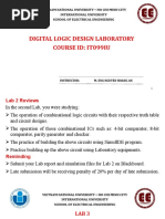 Digital Logic Design Laboratory Course Id: It099Iu