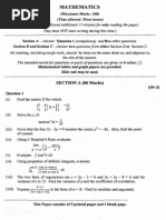 ISC 2016 Mathematics CLASS 12