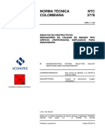 ASTM E1025 - NTC-3778 - Indicadores de Calidad de Imagen Tipo Orificio Empleados para Radiografía Industrial