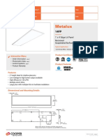 Interactive Menu Product Certification: 1' X 4' Edge Lit Panel Recessed Suspended/Surface