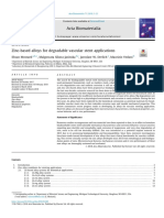 2018Zinc-Based Alloys For Degradable Vascular Stent ApplicationsReview