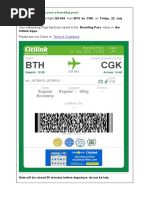 Boarding Pass Batam