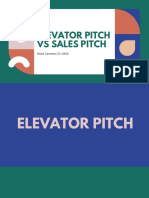 Elevator Pitch VS Sales Pitch