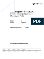 Process Specification 98021.: Powder Coating of Purchased Motorcycle Parts