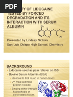 Stability of Lidocaine Tested by Forced Degradation and Its Inter