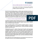 La Lectura y La Escritura - Se Deben Aprender en La Educación Superior.