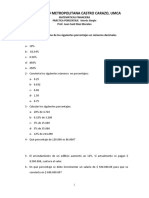 Matemáticas Financieras Práctca Porcentaje