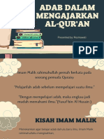 Adab Dalam Mengajarkan Al-Qur'an