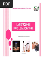 Metrologie Dans Le Laboratoire FSSM