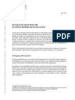 Escuela de Negocios Gms El Nuevo Sistema de Evaluación: El Programa MBA Ejecutivo