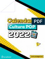 Calendario Cultura POP 2022 SocialGest