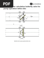 Hydrodynamic Calculation Butterfly Valve For Pump Operation Lattice Disc