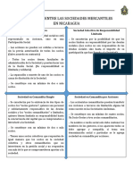 Diferencias Entre Las Sociedades Mercantiles en Nicaragua