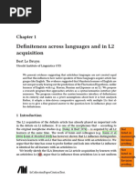 Definiteness Across Languages and in L2 Acquisition: Bert Le Bruyn