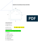 Cálculo de Requerimiento de Materiales para Shotcrete