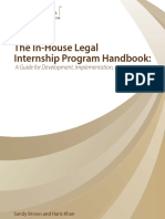 The In-House Legal Internship Program Handbook:: A Guide For Development, Implementation, and Assessment