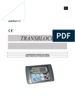 Transblock Descrizione Comandi in Cabina Caratteristiche Tecniche Gruppi