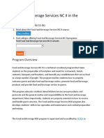 Food and Beverage Services NC II Overview