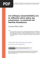 Lacunza, María Celina (2004) - Un Enfoque Neoaristotélico en La Reflexión Ética Sobre Las Emociones. La Posición de Martha Nussbaum