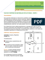 1 Calculo de Cantidades de Materiales - Parte 1