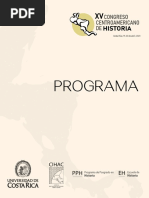 Programa XV Congreso Centroamericano de Historia