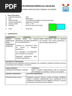 PRIMERO - SESIÓN DE APRENDIZAJE HÍBRIDO Nro 01 Parte - Elementos de Un Rectangulo y Cuadrado