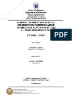 Malbog Elementary School Information Communication Technology Education (Ict4E) 3 - Year Strategic Plan CY 2022 - 2024