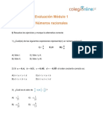 Evaluación Módulo 1 - Números Racionales